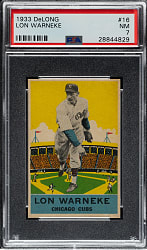 1933 R333 DeLong Gum #16 Lon Warneke PSA NM 7
