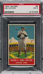 1933 R333 DeLong Gum #8 Kiki Cuyler PSA EX 5