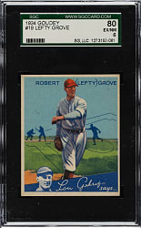 1934 R320 Goudey #19 Lefty Grove SGC EX/NM 80