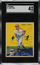 1934 R320 Goudey #1 Jimmy Foxx SGC VG/EX 4
