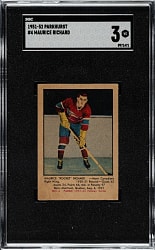 1951-1952 Parkhurst Hockey #4 Maurice Richard Rookie SGC VG 3