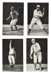 1907 PC765 A. C. Dietsche Detroit Tigers Postcard Partial Set (11/16) Including Hughie Jennings and Sam Crawford