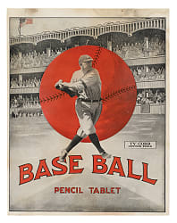 1926-1928 Baseball Pencil Tablet Cover Ty Cobb