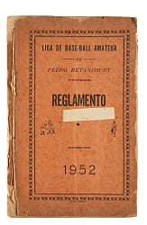 1952 Pedro Betancourt Cuban Amateur Baseball League Rulebook