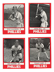 1980 TCMA Reading Phillies Complete Set (24) Including Ryne Sandberg Pre-Rookie