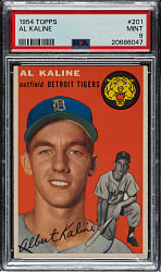1954 Topps #201 Al Kaline Rookie PSA MINT 9