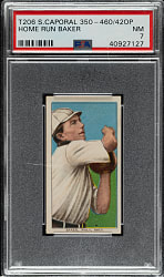1909-1911 T206 White Border Home Run Baker PSA NM 7