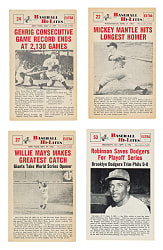 1960 Nu-Card Baseball Hi-Lites Complete Set (72)