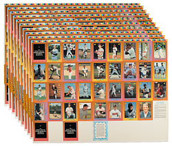 1991 and 1992 Little Sun Prospects Complete Set Uncut Sheet Collection (11 Sheets) Including Derek Jeter and Manny Ramirez