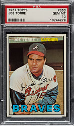 1967 Topps #350 Joe Torre PSA GEM MINT 10