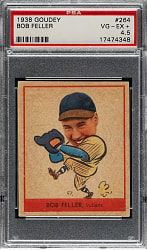 1938 R323 Goudey "Heads-Up" #264 Bob Feller PSA VG-EX+ 4.5