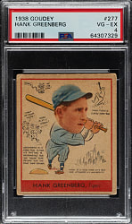1938 R323 Goudey "Heads-Up" #277 Hank Greenberg PSA VG-EX 4