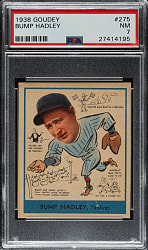1938 R323 Goudey "Heads-Up" #275 Bump Hadley PSA NM 7