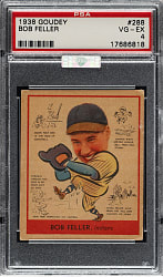 1938 R323 Goudey "Heads-Up" #288 Bob Feller PSA VG-EX 4 (MBA Silver Diamond)