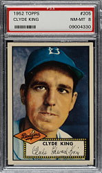 1952 Topps #205 Clyde King PSA NM-MT 8