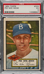 1952 Topps #333 Pee Wee Reese High Number PSA EX 5