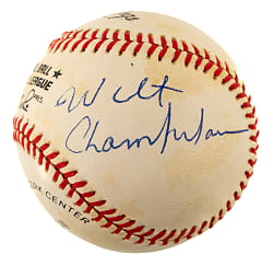 Wilt Chamberlain Single-Signed Baseball - JSA