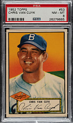 1952 Topps #53 Chris Van Cuyk PSA NM-MT 8