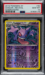 2016 Pokemon XY Generations #35 Gengar Reverse Foil PSA GEM MINT 10