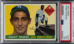 1955 Topps #123 Sandy Koufax Rookie PSA EX+ 5.5