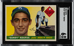 1955 Topps #123 Sandy Koufax Rookie SGC EX/NM 6