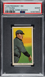 1909-1911 T206 White Border Cy Young Bare Hand Shows PSA GOOD 2
