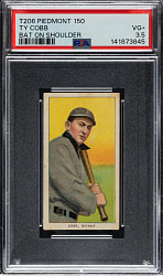 1909-1911 T206 White Border Ty Cobb Bat On Shoulder PSA VG+ 3.5