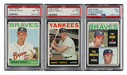 1964 Topps Complete Set (587) Including 100 PSA-Graded Cards