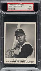 1963 Kahn's Wieners Roberto Clemente PSA MINT 9 - Highest Graded!