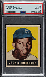 1948-1949 Leaf #79 Jackie Robinson Rookie PSA VG-EX 4