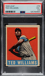 1948-1949 Leaf #76 Ted Williams PSA VG+ 3.5