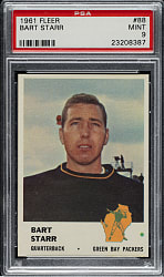1961 Fleer Football #88 Bart Starr PSA MINT 9