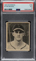 1948 Bowman #36 Stan Musial Rookie PSA VG 3