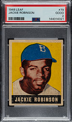 1948-1949 Leaf #79 Jackie Robinson Rookie PSA GOOD 2