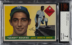 1955 Topps #123 Sandy Koufax Rookie BVG NM 7