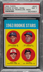 1963 Topps #537 Pete Rose Rookie PSA NM 7