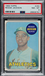 1969 Topps #260 Reggie Jackson Rookie PSA NM-MT 8