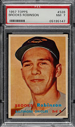 1957 Topps #328 Brooks Robinson Rookie PSA NM 7