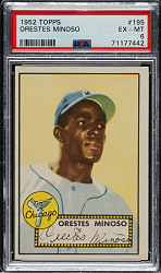 1952 Topps #195 Minnie Minoso Rookie PSA EX-MT 6