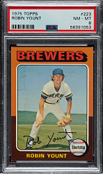 1975 Topps #223 Robin Yount Rookie PSA NM-MT 8