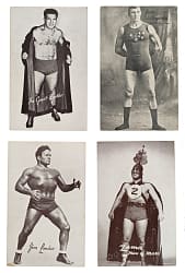 1920s to 1960s Exhibits Wrestling Collection (62) Including Near-Complete Set