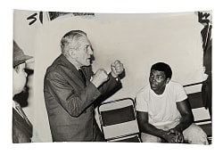 1966 Georges Carpentier and Cassius Clay (Muhammad Ali) Original Sunday Telegraph Photograph PSA/DNA Type I