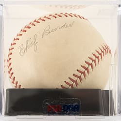 Chief Bender Single-Signed Baseball PSA/DNA NM-MT 8 Autograph Grade