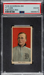 1909-1911 T206 White Border Ty Cobb Portrait Red Background PSA VG-EX 4 - Sovereign 350 Back