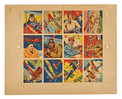 1933 R136 National Chicle "Sky Birds" Uncut Proof Sheet #97-108 (12 Cards)