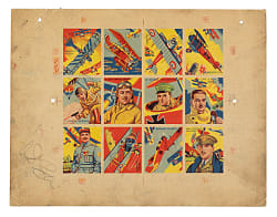 1933 R136 National Chicle "Sky Birds" Uncut Proof Sheet #73-84 (12 Cards)