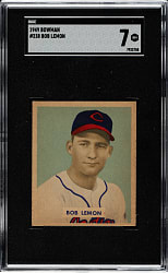 1949 Bowman #238 Bob Lemon Rookie SGC NM 7