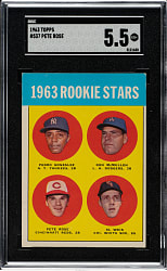 1963 Topps #537 Pete Rose Rookie SGC EX+ 5.5