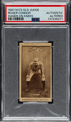 1886-1887 N172 Old Judge Roger Connor - Rare "Script Series" - PSA