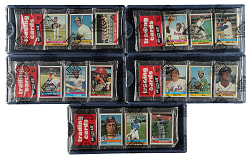 1976 Topps Unopened Rack Pack Collection (5) - BBCE